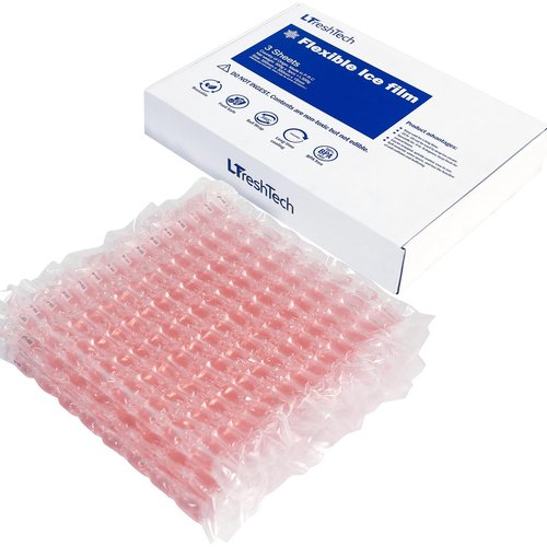 LFreshTech Flexible Ice Packs for Cooler Freezer Lunch Boxes Reusable Long Lasting (Pink for Frozen type)