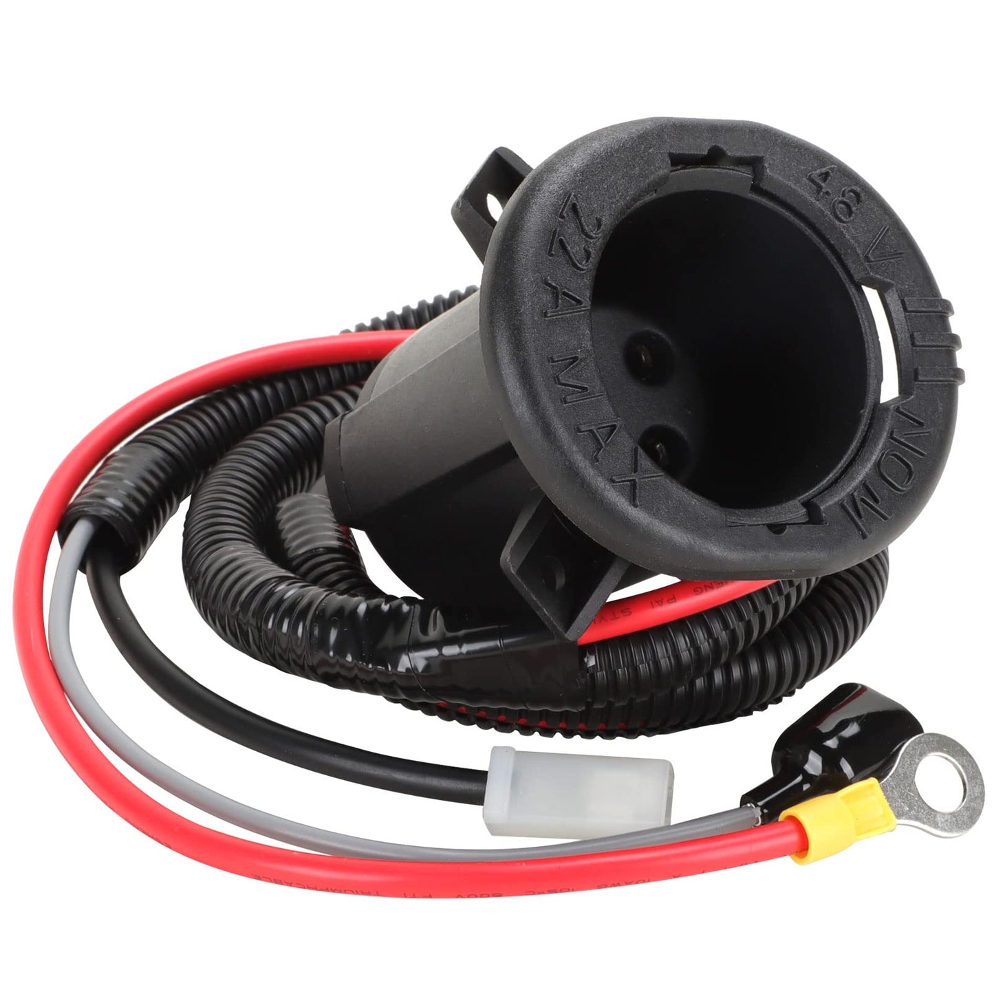 Roykaw Golf Cart 48 Volts Charger DC Receptacle Kits with Charge Receptacle Trim for Club Car Precedent 2004-up Electric Models,Fast Charging, OEM#103375501,102510201,102516901