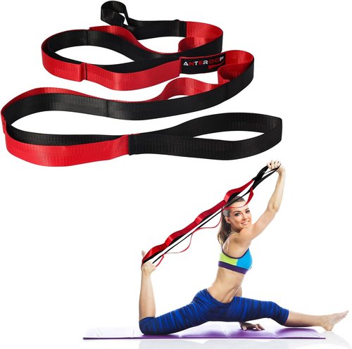 Durable Stretch Strap by [Brand Name] - Non-Elastic Physical Therapy & Yoga Band with 10 Loops for Flexibility & Exercise