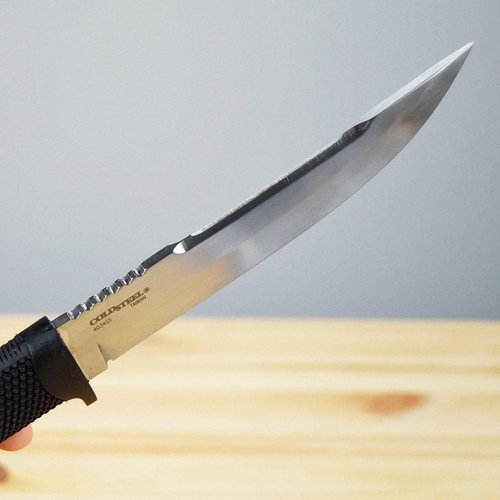COLD STEEL Outdoorsman Lite Durable Lightweight 4116 Stainless Steel 6" Fixed Blade Tactical Outdoor Hunting Knife, Textured Kraton Handle, Hard Plastic Sheath
