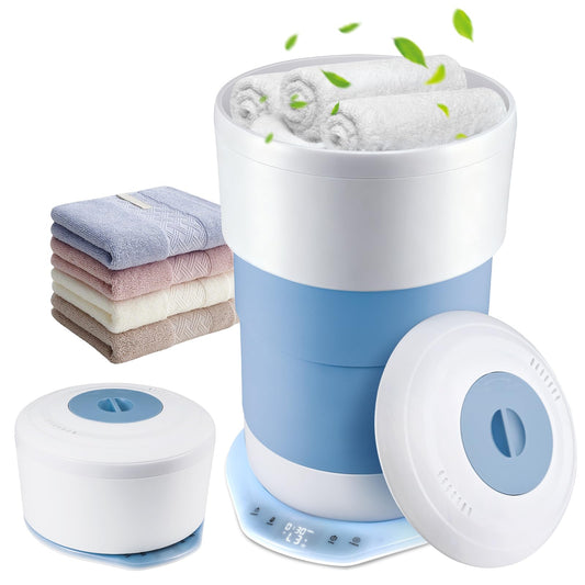 Holiwei 24L Foldable Towel Warmer for Bathroom - Portable Hot Towel Heater Bucket with Remote Control & Auto Shut-Off - Fits 2 Large 40"x70" Towels, Bathrobes & Blankets, Best Ideal for Spa Gifts