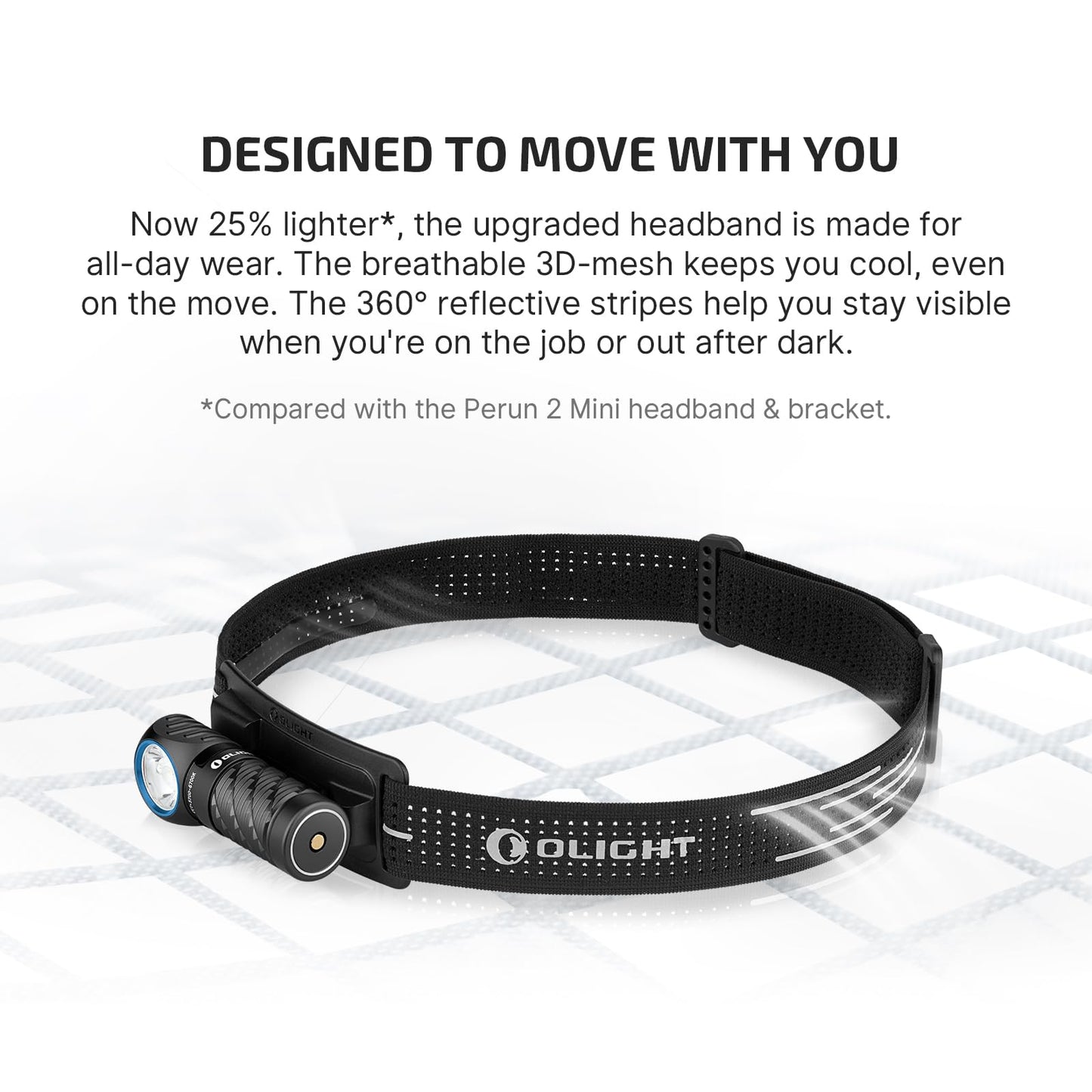 OLIGHT Perun 3 Mini Headlamp 1250 Lumens LED Head Flashlight,Rechargeable Headlight with Red Light Option,Perfect for Working, Hiking, Camping and Climbing (Cool White 5700K~6700K, Black)