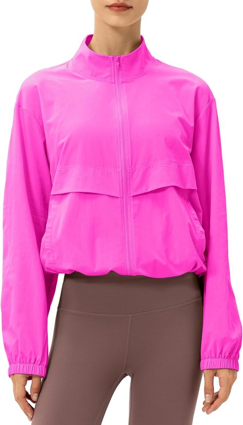 Locachy Women's Lightweight Athletic Jacket - Windproof & Sun Protection | Perfect for Outdoor Workouts