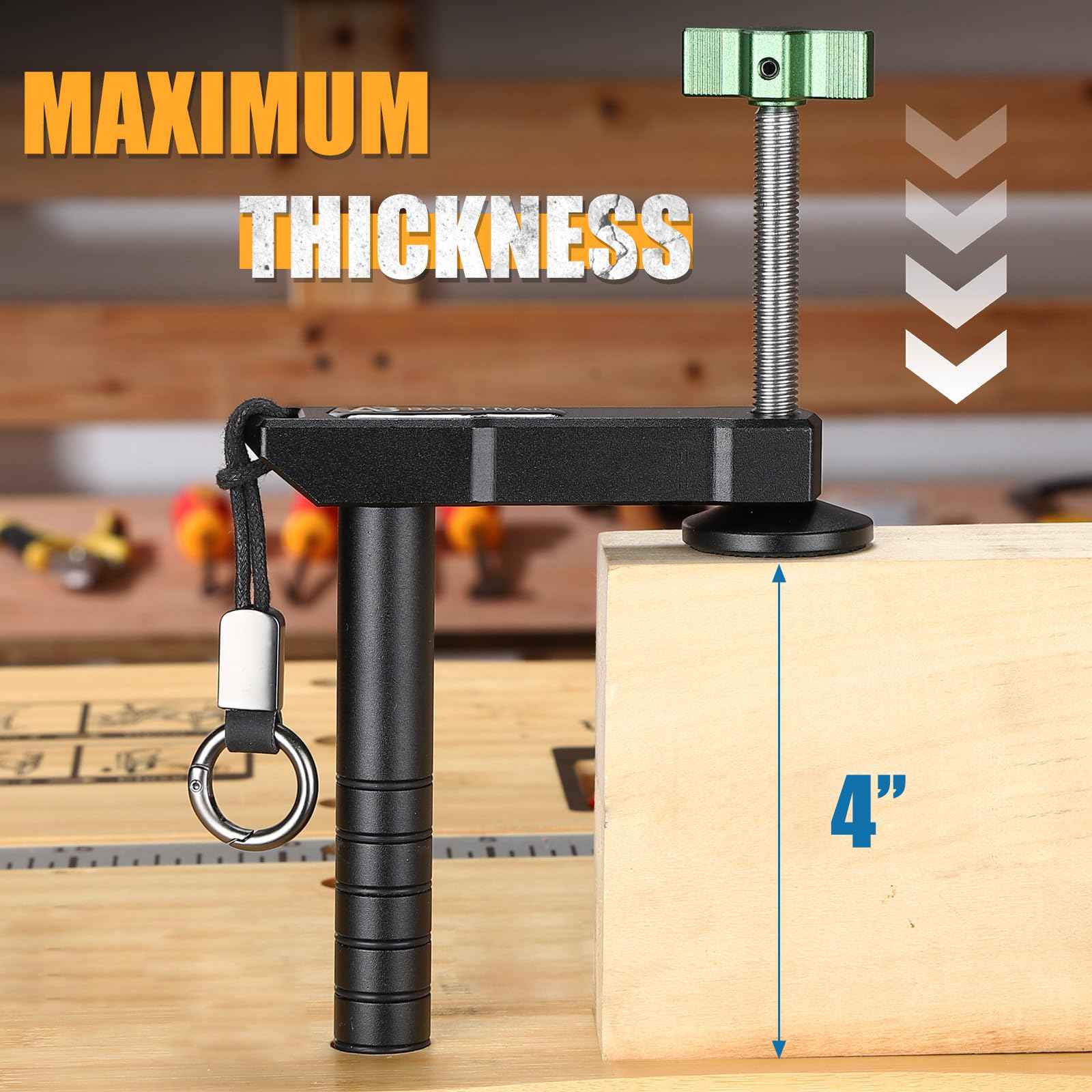 2 Pack Bench Dog Clamps 3/4"（19mm) Heavy Duty Use Dog Hole Clamp Holdfast and Sturdy Tool clamps for woodworking Workbench Hand Tools