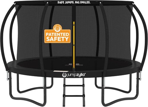JUMPZYLLA Outdoor Trampoline - ASTM Approved with Enclosure & Ladder | Available in 8FT to 16FT Sizes
