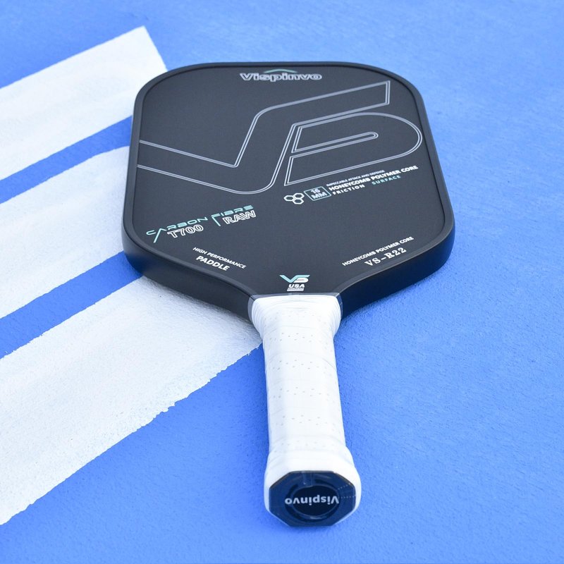 Pickleball Paddle, 16MM T700 Thermoformed Raw Carbon Fiber Pickleball Paddle, USAPA Approved, Polypropylene Honeycomb Core, Foam Injected Edges for Expanded Sweet Spot, Control and Balance