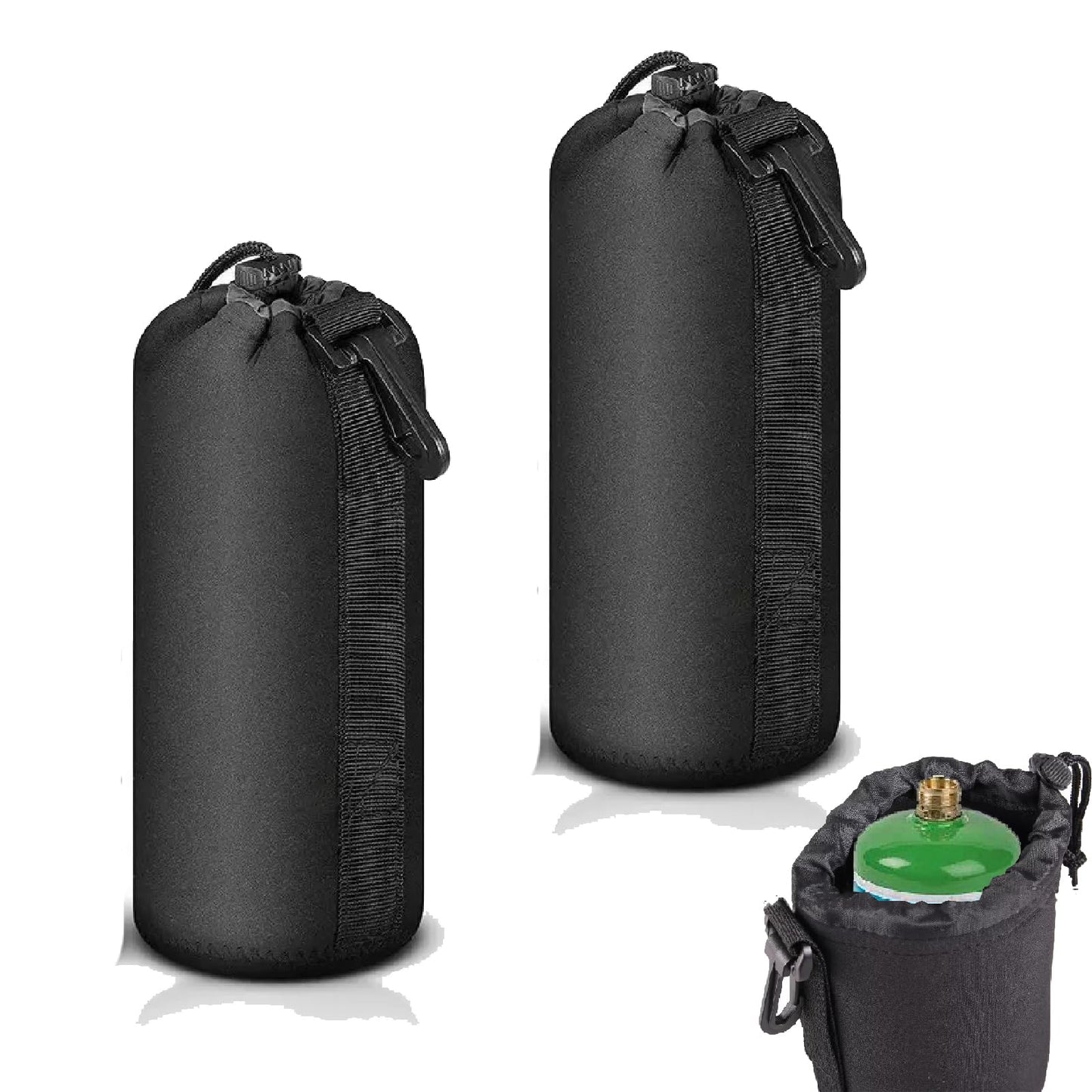 Euslbak 2 pcs1lb propane cylinder tank protective cover.1lb propane tank insulated cover,small1lb propane tank storage bag,1lb/16 oz Fuel Cylinder storage bag,Refillable Propane Cylinder Tank Cover.