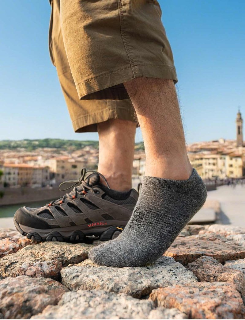 Juclise Alpaca Wool Any Season No Show Midweight Merino Outdoors Socks Men&Women Moisture Wicking Hiking Cushioned Breathable (US, Alpha, X-Large, Regular, Regular, Dark Grey)