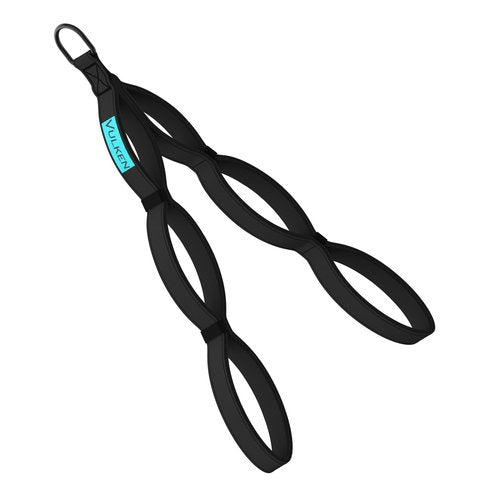 Vulken Tricep Rope Cable Attachments for Gym. Extra Long Tricep Rope LAT Pulldown Attachments Three Size in One Multi Workout Rope Handles Gym Accessories, Black