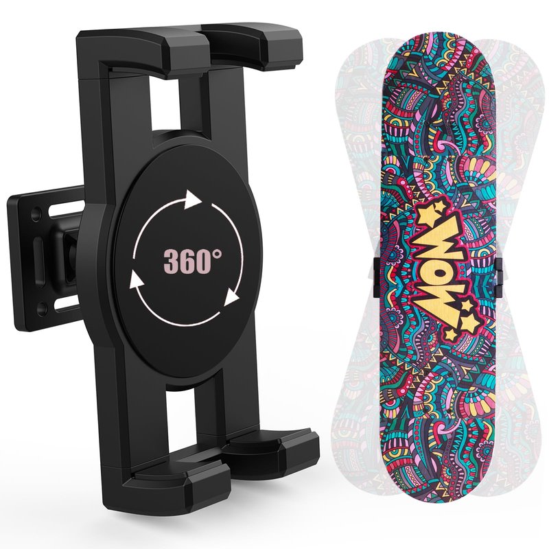 HHUXIUE Skate deck wall mount,360° rotatable skateboard wall mount,Floating Display Hanger Grab,suitable for any skateboarder. (1 set)