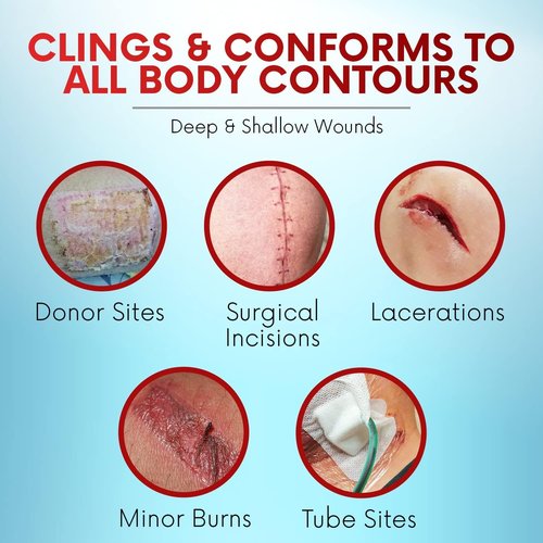 HEALQU Medical Xeroform Petrolatum Dressing 1x8-50 Count - Non-Adherent Gauze Pad for Low Exudating Wounds - Fine Mesh Gauze Patch Sterile for Wound Care Lacerations, Burns & Skin Grafts