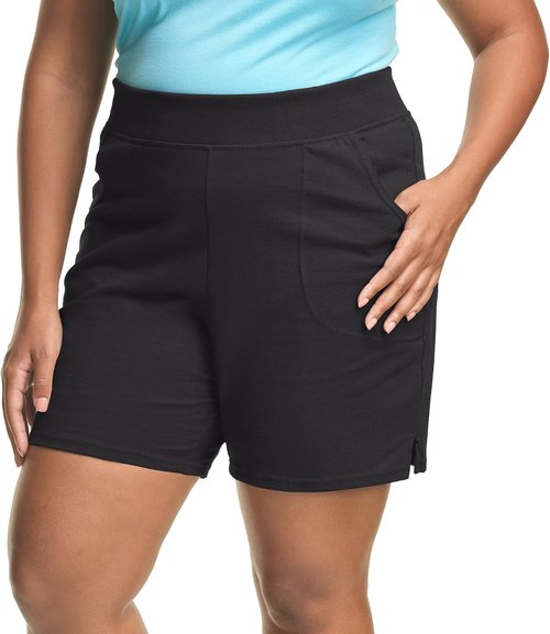 Hanes Women's Just My Size Cotton Jersey Shorts - Plus Size Pull-On Gym Shorts | 7-Inch Inseam