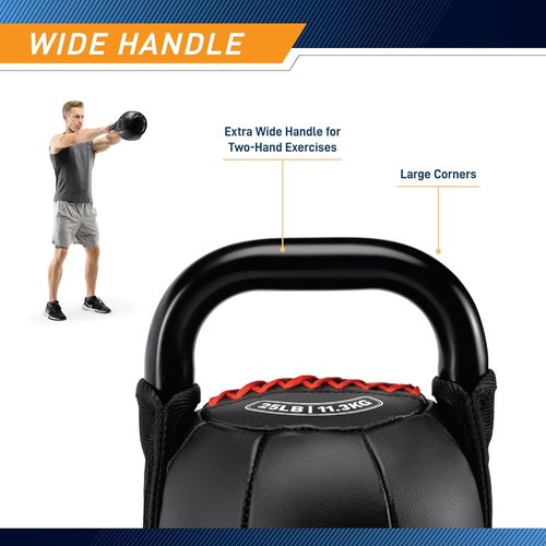 Marcy Soft Kettlebell with Handle - Versatile Weightlifting & Conditioning Tool | 10 lbs to 40 lbs