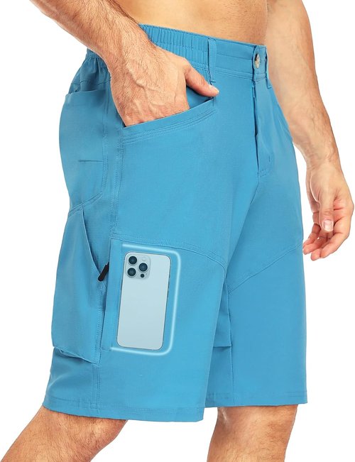 Little Donkey Andy Men's Hiking Cargo Shorts - Quick Dry, Waterproof, Lightweight | 9 Pockets for Convenience