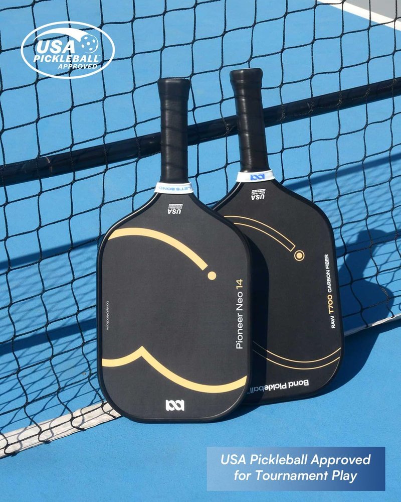 Pickleball Paddle, USAPA Approved Carbon Fiber Surface Pickleball Paddles with 14MM Polypropylene Honeycomb Core, Pickleball Rackets with Ergonomic Cushion Grip for Beginner & Pros Gifts for Women Men