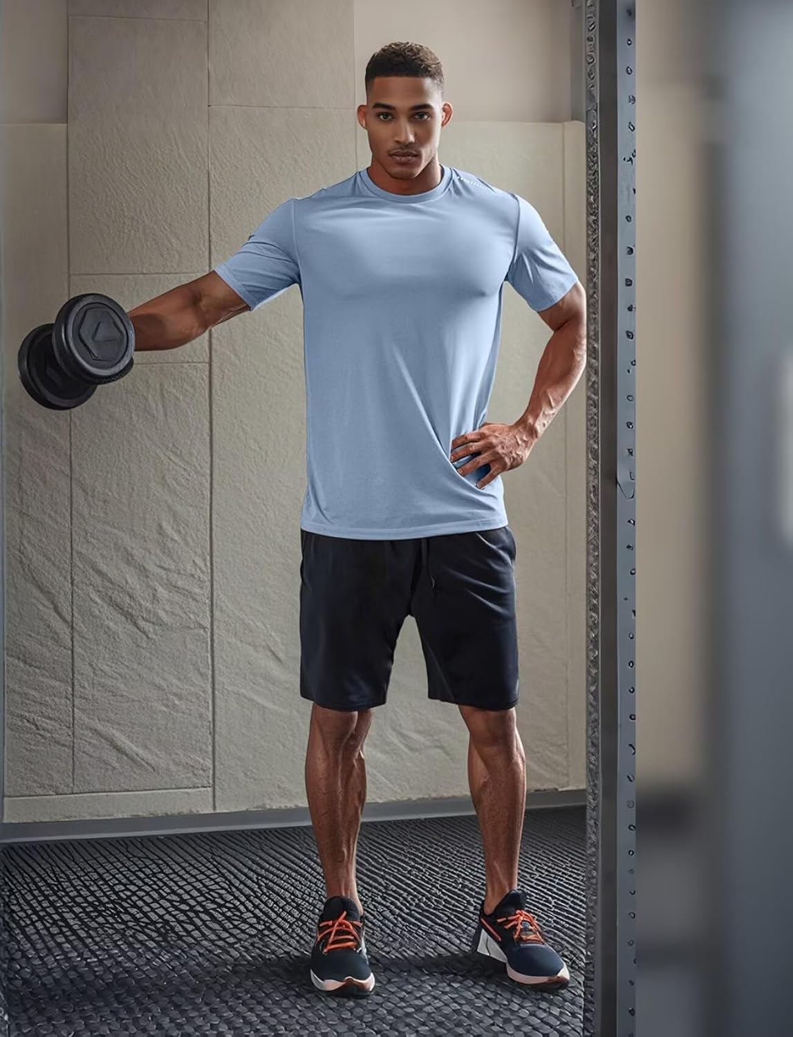 Zengjo Men's Athletic Shirt - Moisture-Wicking Short Sleeve Quick-Dry T-Shirt for Gym & Running