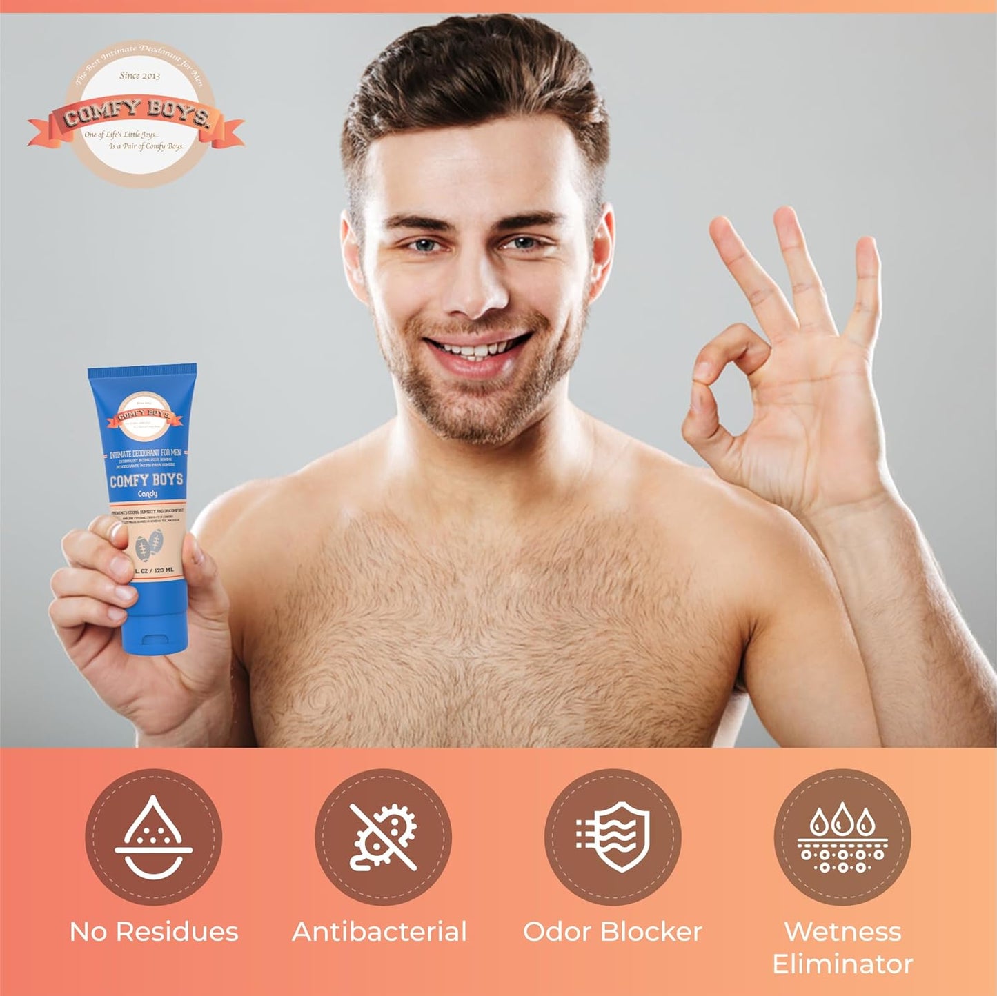 Skiennix Men's Premium Ball Deodorant - Anti-Chafing Sweat Defense & Odor Control | Aluminum-Free, 4 oz