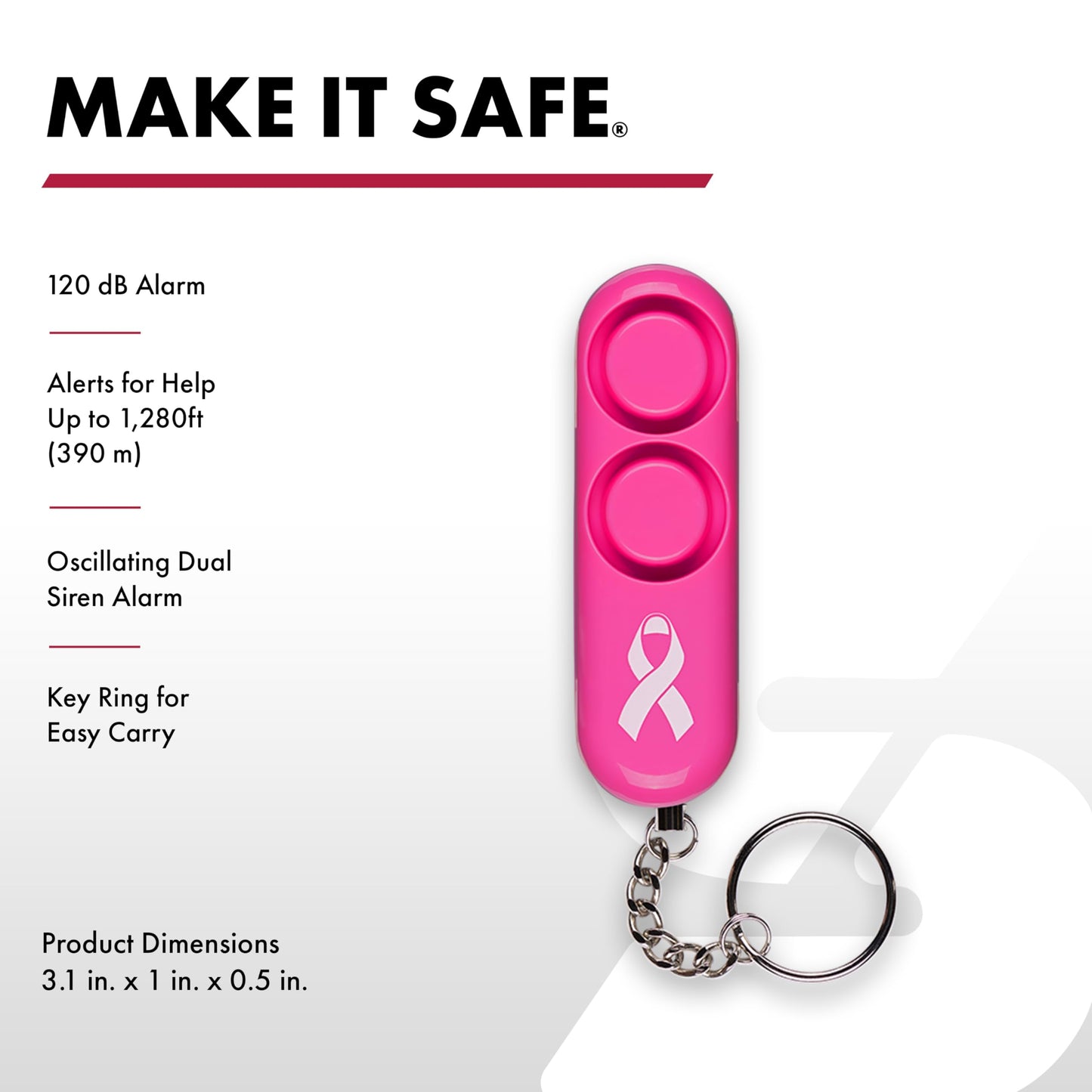 SABRE Personal Safety Kit With Pepper Spray and Personal Alarm, 3X longer spray time, Intuitive Finger Grip, 120dB Alarm, Audible Up To 1,280-Feet (390-Meters)