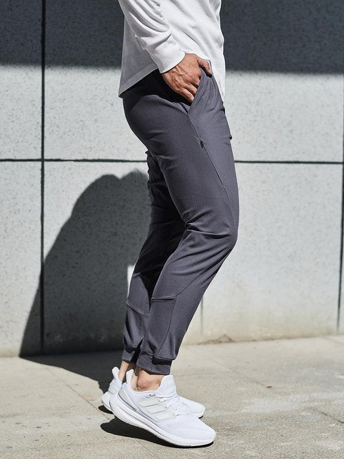 AHA SELECTED Men's Sweatpants Quick-Drying Stretch Sports Trousers Track Pants Running Workout-Stone-2XL