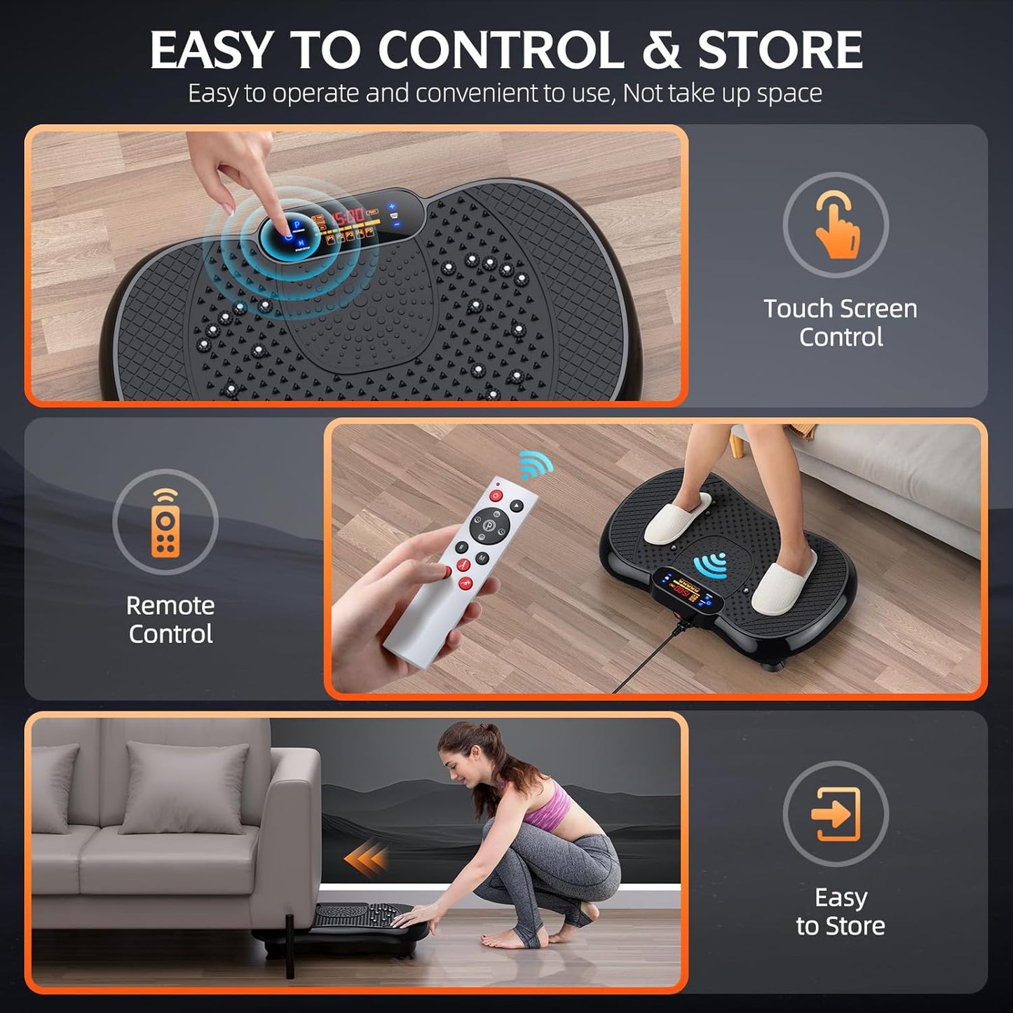 PBYRD Vibration Plate Exercise Machine - Full Body Workout & Lymphatic Drainage | 330lbs Capacity