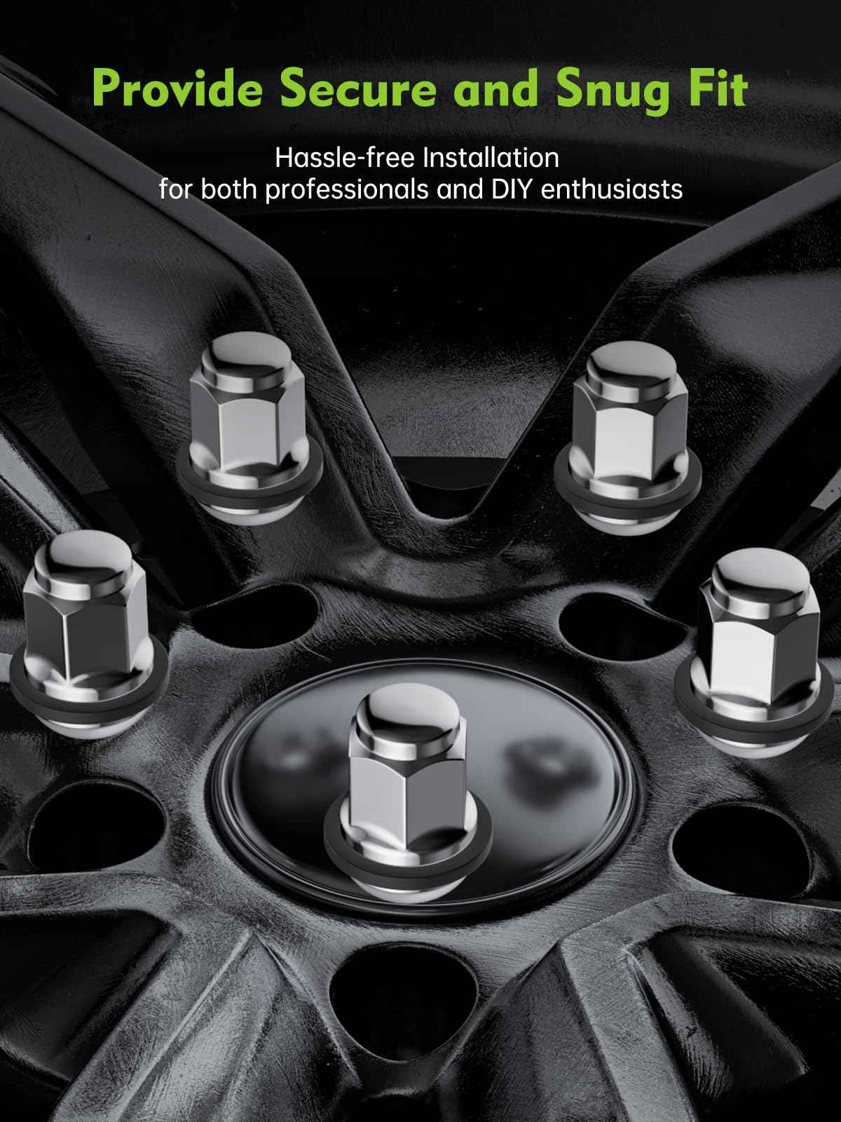 AUTOPTIM M12X1.5 OEM Lug Nuts - Replacement for Honda Accord Civic HR-V Element Acura ILX TSX Factory Style Wheel, Radius Mag Seat with Detachable Plastic Washer Tire Lug Nuts