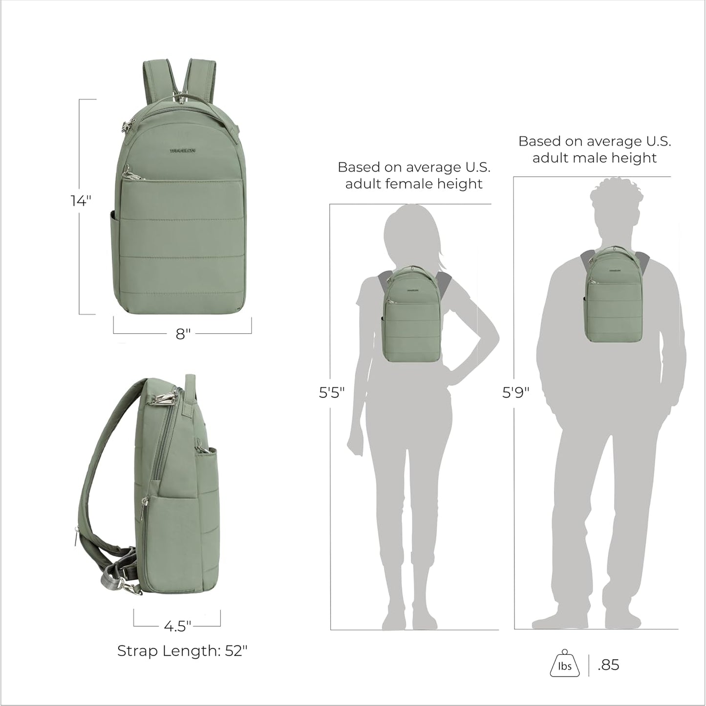 Travelon Anti-Theft Backpack Sling - Versatile & Secure Design for Travel | Stylish & Functional