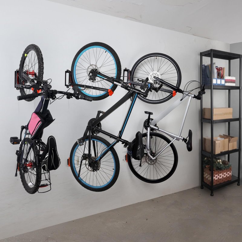 SAMRELAX Swivel Bike Rack Wall Mount, 1 pcs Bike Hanger Wall Mount, Wall Space-Saving Vertical Bike Hanger, Sturdy Bike Storage Rack, Indoor Bicycle Hooks