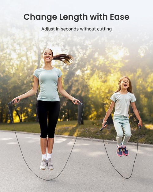 RENPHO Smart Skipping Rope with Counter, Adjustable Jump Ropes for Fitness, Skip Rope with APP Data Analysis, Workout Equipment for Women Men Adult Kids, Burn Calories, Boxing Jumping Rope, Gym, MMA