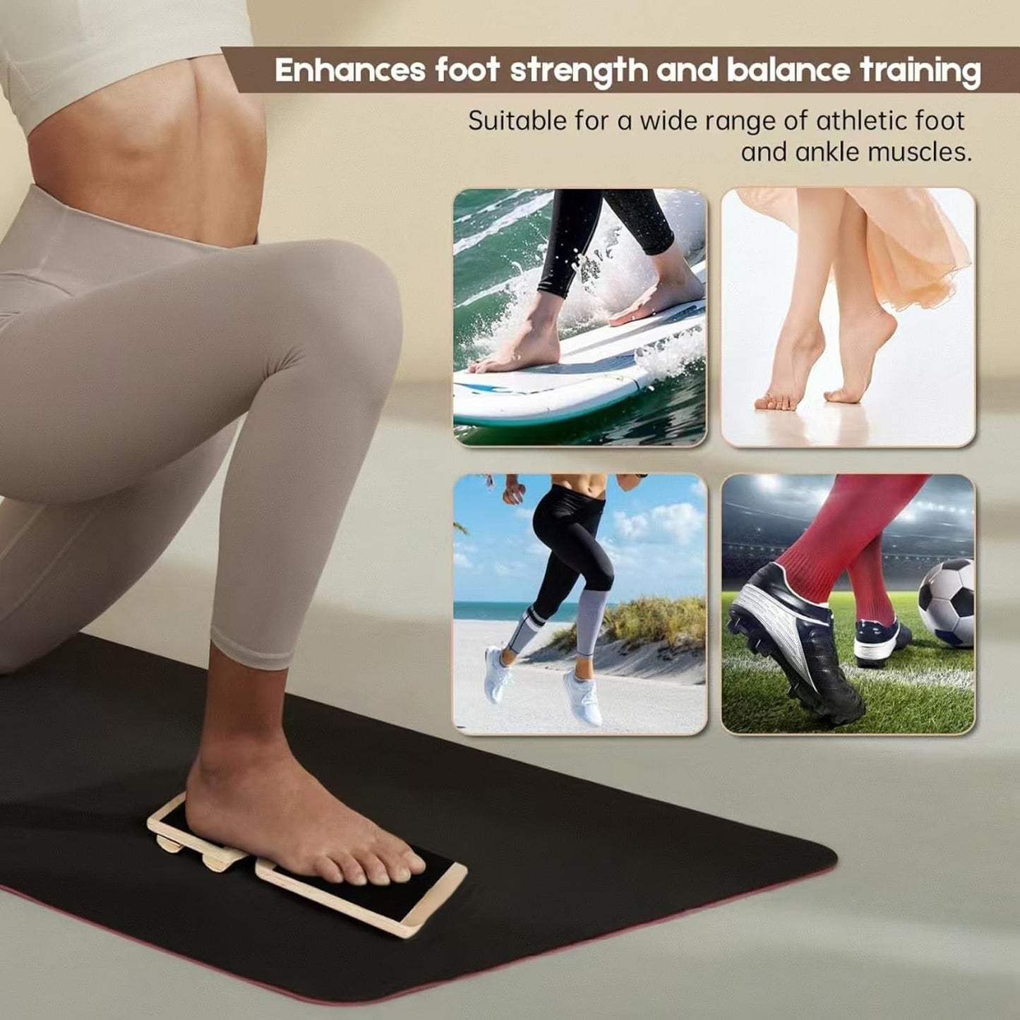 Ankle Strengthener，Ankle Balance Board，Foot Strengthener Trainer for Sprained Ankle，Balance Training，Home Gym Fitness Equipment