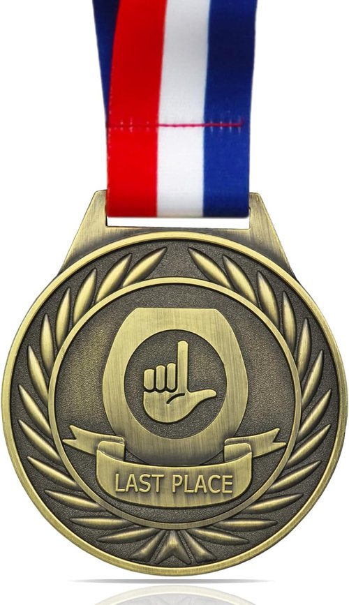 Last Place Medal by [Brand Name] - 3 Inch Toilet Seat Trophy | Fun Prize for Tournaments & Sports Events