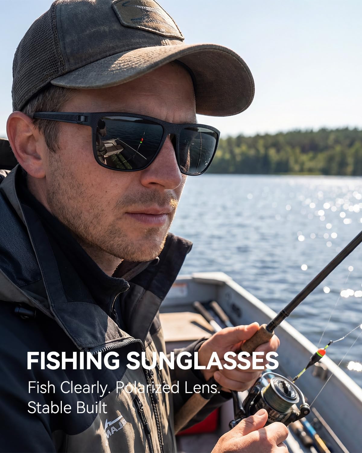 Polarized Sunglasses for Men - UV Protection, Lightweight Design for Driving, Fishing & Golf