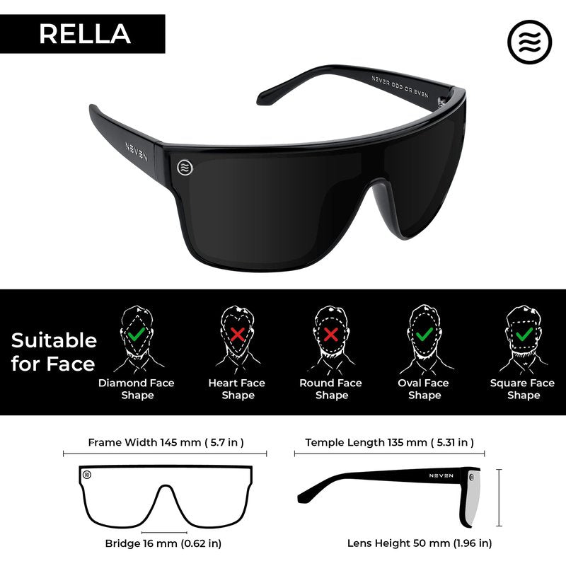 NEVEN Rella Women’s Polarized Sunglasses - Bold Wrap Around Glasses - Beach Sunglasses for Beach Volleyball, Seaside Selfies