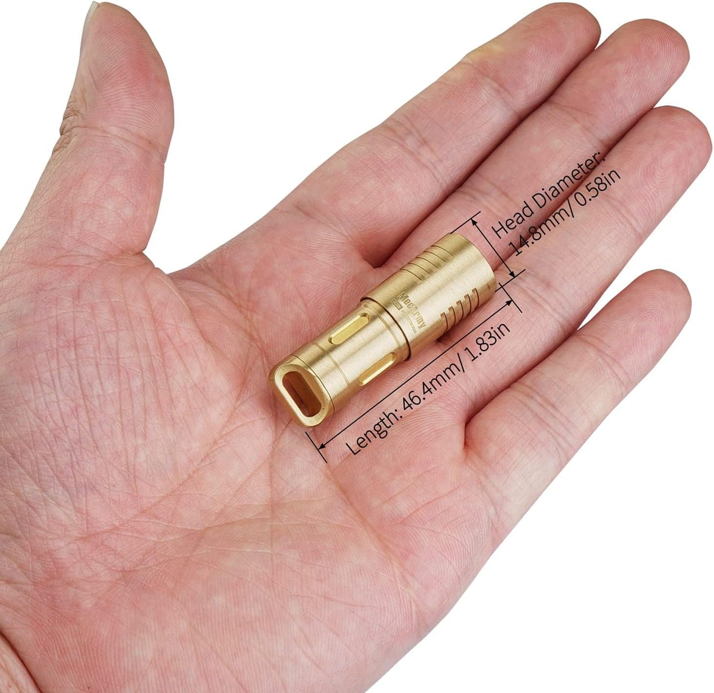 MecArmy X3S Mini EDC Flashlight - Portable Rechargeable Keychain Torch | 130 Lumens Waterproof (Copper)