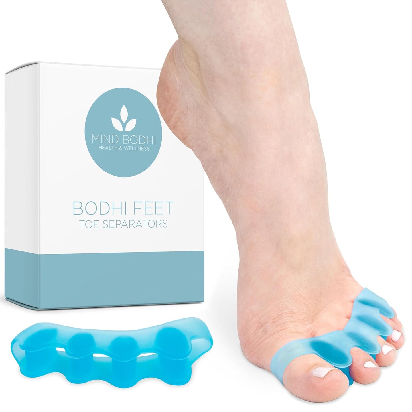 Mind Bodhi Toe Separators - Comfortable Toe Spacers for Men & Women - Regular Size in Blue