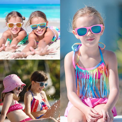 GoodUping 12 Pack Kids Sunglasses Bulk with UV Protection, Kids sunglasses Party Favors for Boys and Girls Ages 3-6, Essential Party Supplies for Summer Outdoor Activities