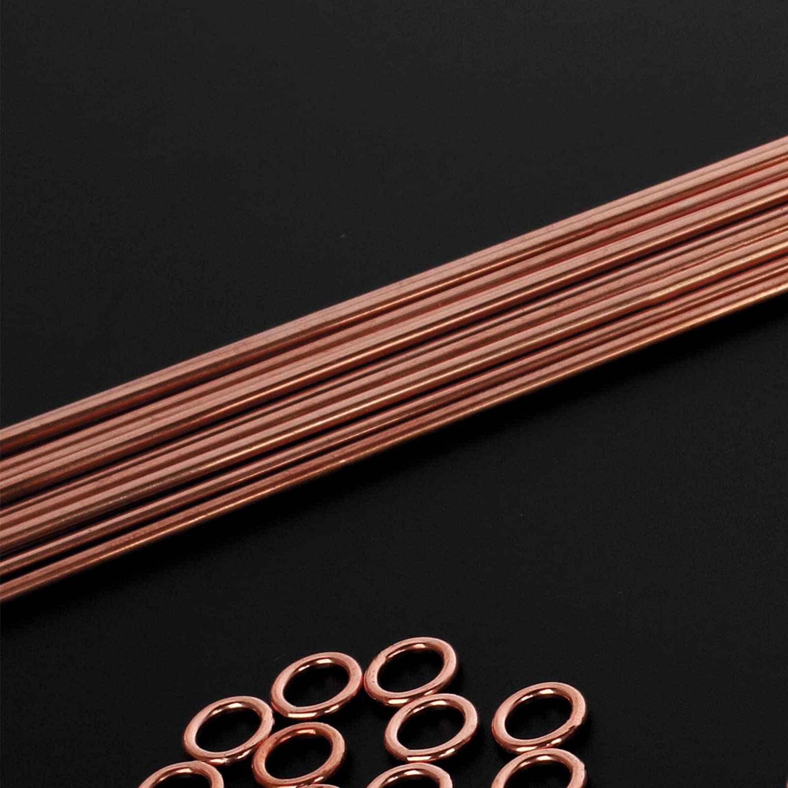 BLUEFIRE 1/2 lb 9pcs Bare Bronze Brazing Rods Low Fume Copper Brazing Alloys Diameter 1/8” Length 14” Solid LFB Sticks for TIG MAPP Propane Torch Gas Welding Brass Carbon Steel Cast Iron Nickel Alloy