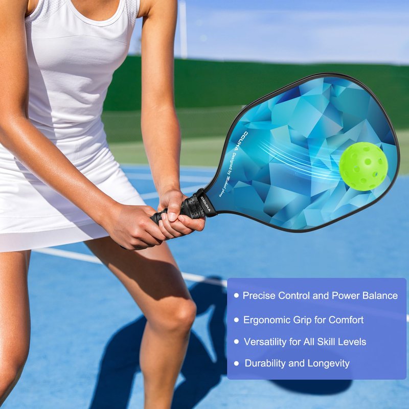 Oguka Pickleball Paddles, USAPA Approved Lightweight Pickleball Paddles Set of 4, 4 Pickleball Balls, 4 Cooling Towels& Bag, Premium Pickleball Rackets for Beginners & Pros