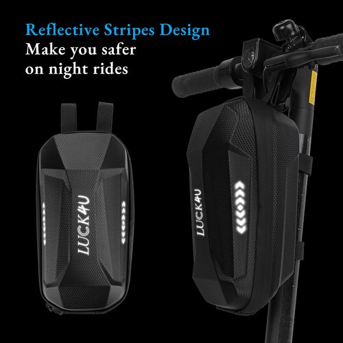 LUCK4U Scooter Bag Scooter Accessories Carry Charger Repair Tools and Cycling Equipment Large Capacity Handlebar Bag Universal for Electric Scooter/Bicycle/Motorcycle (3L)