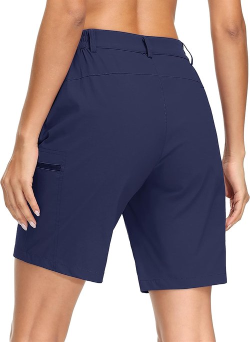 MAGCOMSEN Women's Hiking Shorts - Quick Dry Lightweight Athletic Shorts with 4 Pockets | Summer Casual Wear