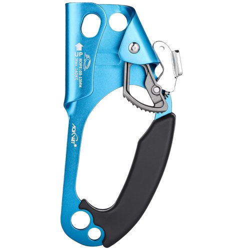 Erosados Hand Ascender for Outdoor Rock Climbing Ascender Strong Rappelling Gear for 8-13mm Rope Climbing Equipment for Tree Climbing Mountaineering Caving Adventures (Right Hand)