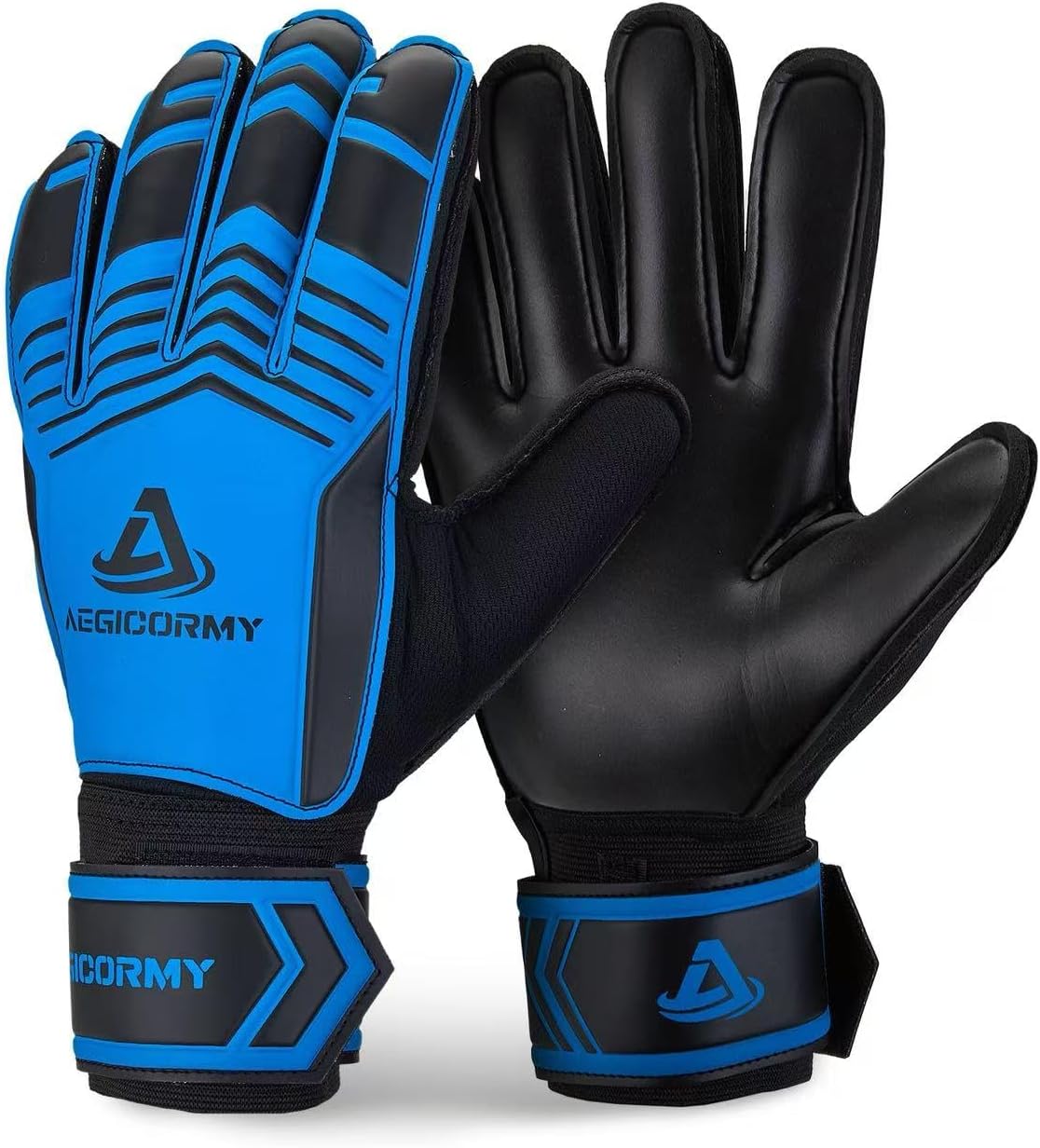 Skiennix Goalie Gloves - Breathable Soccer Gloves with Finger Protection | Extra Grip, Black/Green, Sizes 5-10