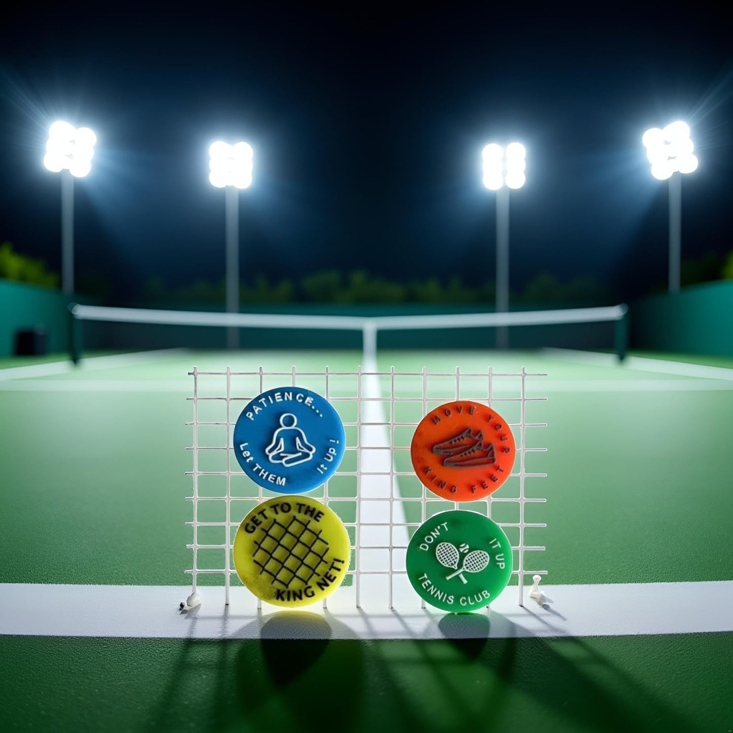 Myuiao 4 Pcs Spicy/Aggressive Reminder to Keep You On Your Tennis Game - Tennis Vibration Dampener, Tennis Racket Dampener, The Best Tennis Gift for Every Player and Team Tennis Vibration Dampeners