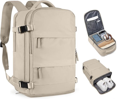 Coofay Travel Backpack - Airline Approved Waterproof Carry-On for Men & Women | Casual Daypack & Hiking Bag