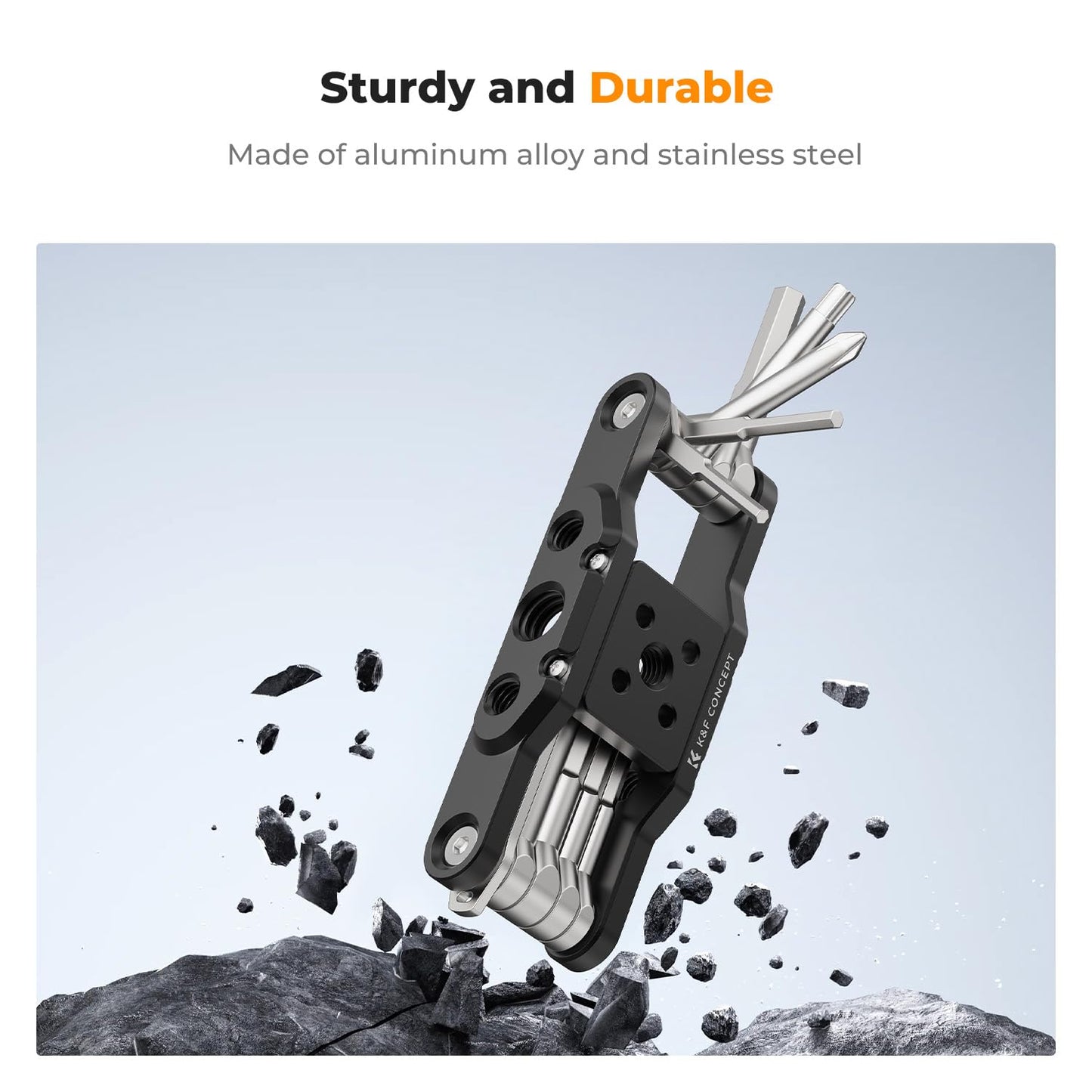 K&F CONCEPT Folding Hex Key Set with Screwdrivers, Portable Screwdriver Set Folding Allen Wrench Set for Assembly of Photographic Equipment Repair of Bicycles.