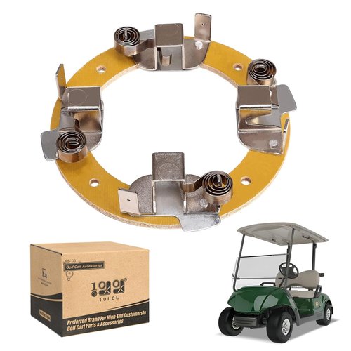 10L0L Motor Brushes Holder Plate with Springs Fits Yamaha G29 Golf Cart with DM430-06 Hitachi Motor Replaces Parts JU2-H1840-20-00, JU2-H1801-20-00