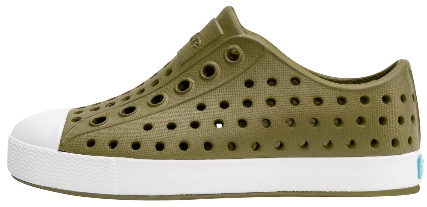 Native Shoes Unisex-Kids Jefferson Sneakers, Rookie Green/Shell White, 8 Toddler