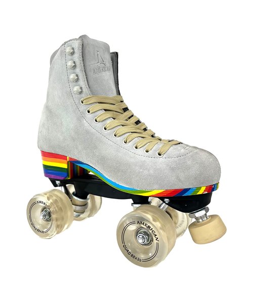 A American Athletic Roller Skate- All ONE Quad Roller Skate, Womens Size 10/ Mens 9, Tan