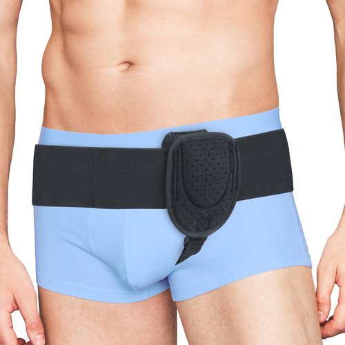 Adamson Inguinal Hernia Support Belt for Men I Fits Left or Right Side I Post Surgery Men and Womens Hernia Support Truss for Inguinal, Groin Hernias I Adjustable Waist Strap