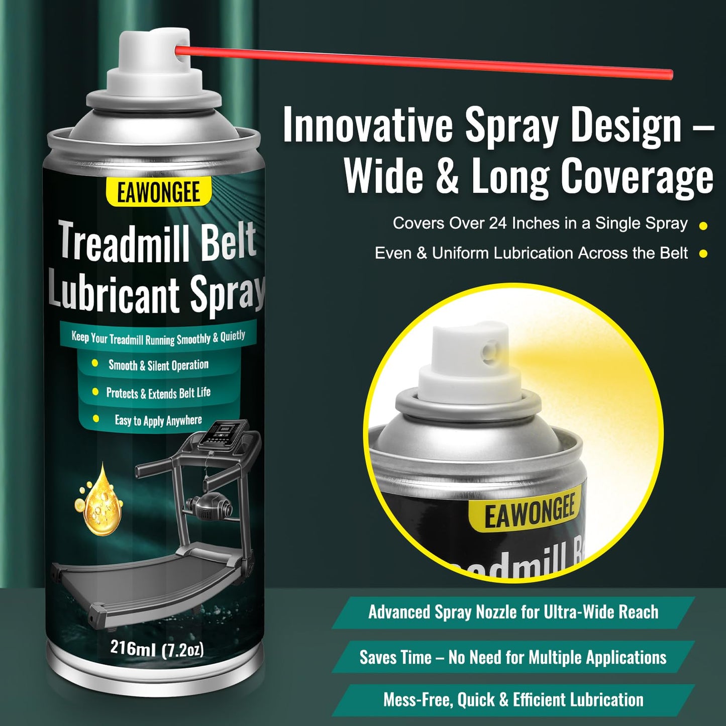 EAWONGEE Treadmill Belt Lubricant Spray 7.2oz