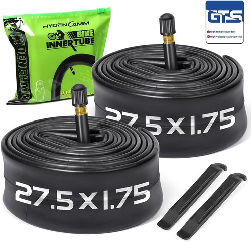 2 Pack 12"/14"/16"/18"/ 20"/ 22"/24"/ 26"/27.5"/28"/29" x1.75/1.95/2.10/2.125 Bicycle Tube with 2 Tire Levers, with 32mm AV Schrader Valve, Reliable Inner Tube for Kids/Road/MTB Bike (2 of One Size)
